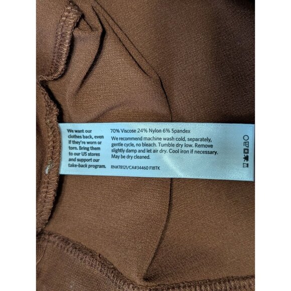 Eileen Fisher 1X Nutmeg Washable Stretch Crepe Slim Ankle Pants Womens USA Made - Picture 15 of 15